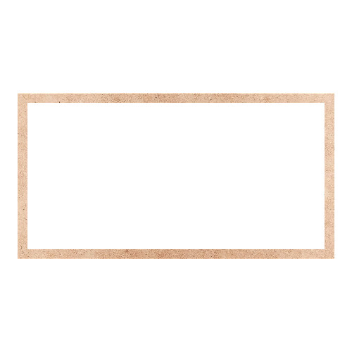 Recorte Moldura Ret 33 x 63 cm Borda 2 cm / MDF 3mm