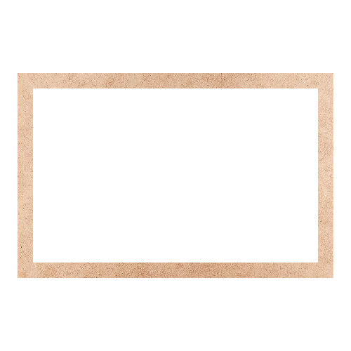 Recorte Moldura Ret 13 x 20 cm Borda 1 cm / MDF 3mm