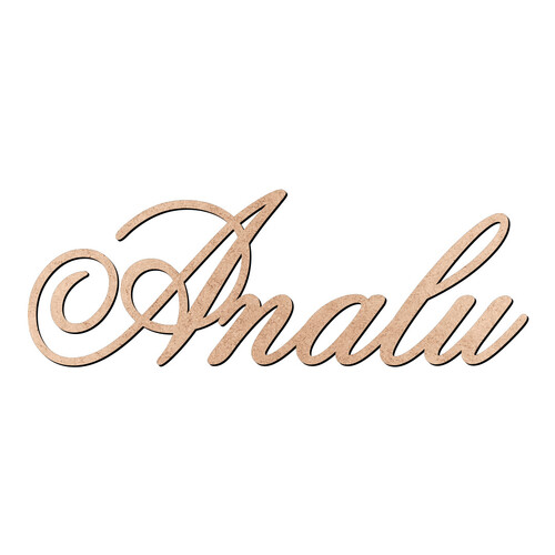 Recorte Analu Old Script / MDF 3mm