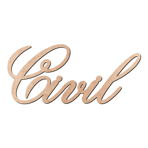 Recorte Civil Old Script / MDF 3mm