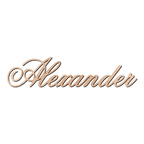 Recorte Alexander Old Script / MDF 3mm