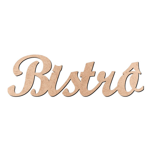 Recorte Bistrô Script Mt Std / MDF 3mm