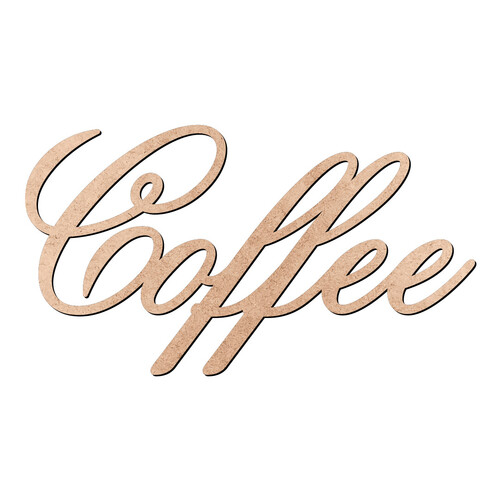 Recorte Coffee Old Script / MDF 3mm