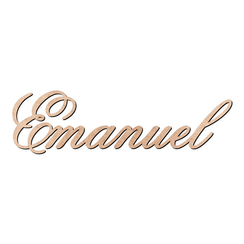 Recorte Emanuel Old Script / MDF 3mm