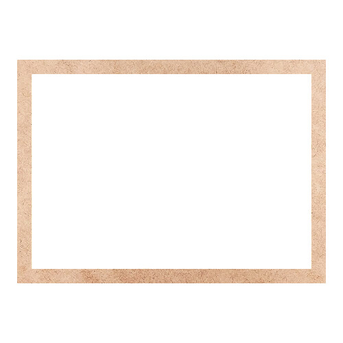Recorte Moldura Ret 45 x 62 cm Borda 3 cm / MDF 3mm