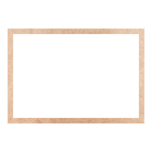 Recorte Moldura Ret 34 x 49 cm Borda 2 cm / MDF 3mm