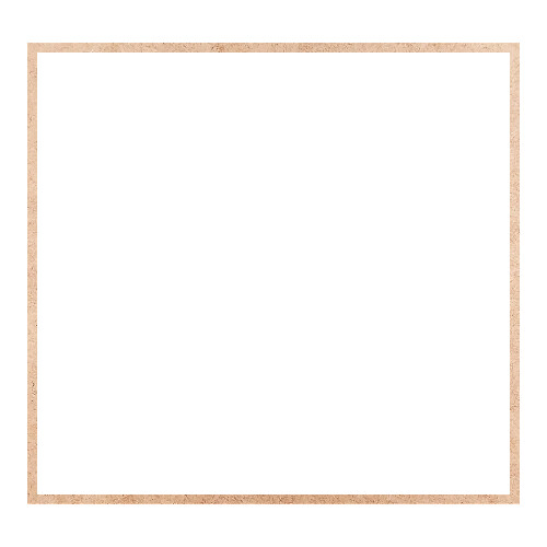 Recorte Moldura Ret 45 x 48 cm Borda 1 cm / MDF 3mm