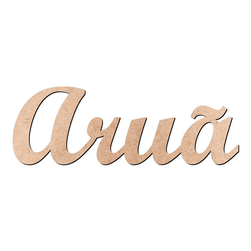 Recorte Aruã Script Mt Std / MDF 3mm