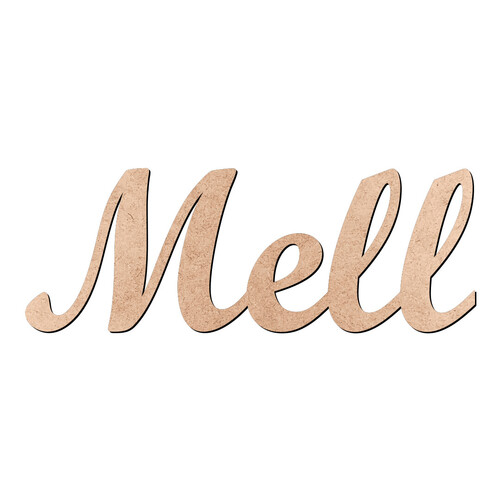Recorte Mell Script Mt Std / MDF 3mm