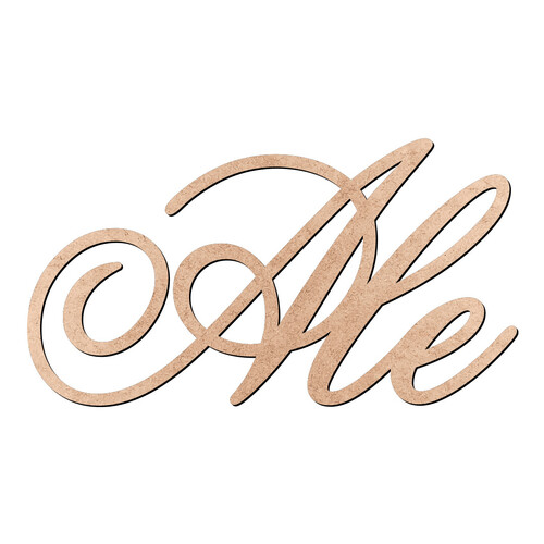 Recorte Ale Old Script / MDF 3mm