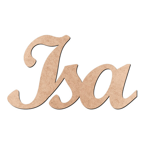 Recorte Isa Script Mt Std / MDF 3mm