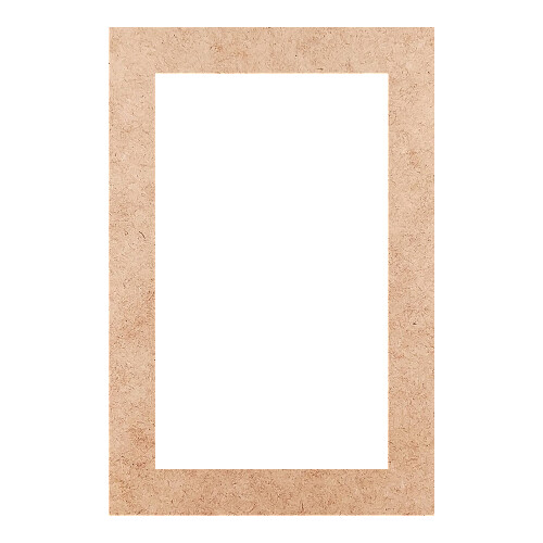 Recorte Moldura Ret 21 x 14 cm Borda 2 cm / MDF 3mm