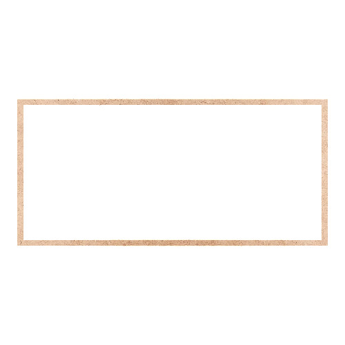 Recorte Moldura Ret 46 x 97 cm Borda 2 cm / MDF 3mm