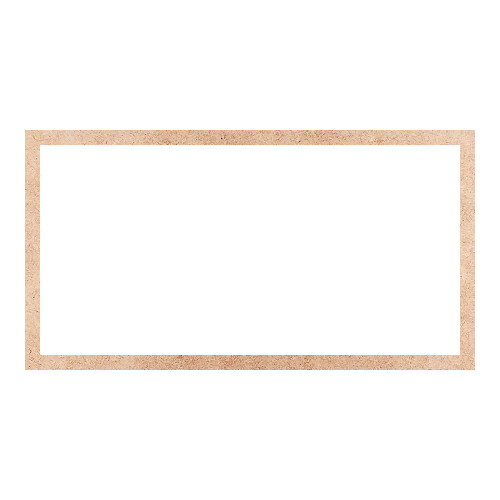 Recorte Moldura Ret 46 x 86 cm Borda 3 cm / MDF 3mm