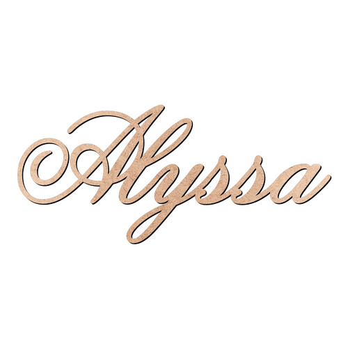 Recorte Alyssa Old Script / MDF 3mm