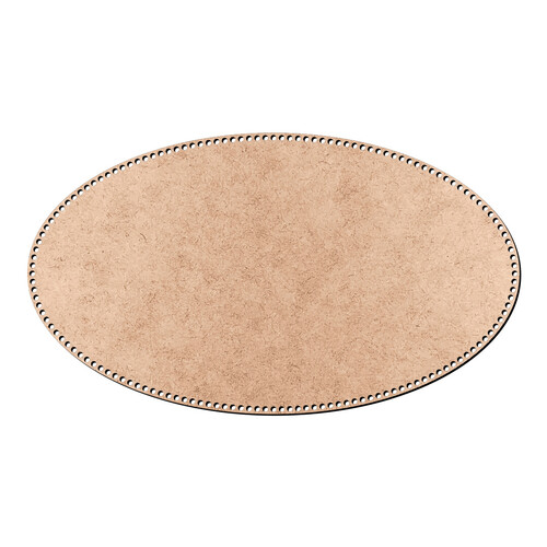 Recorte Base Oval Cesto Fio Malha 40 x 70 cm / MDF 3mm