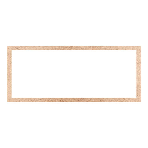Recorte Moldura Ret 27 x 64 cm Borda 2 cm / MDF 3mm