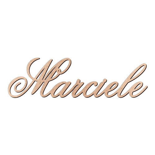 Recorte Marciele Old Script / MDF 3mm