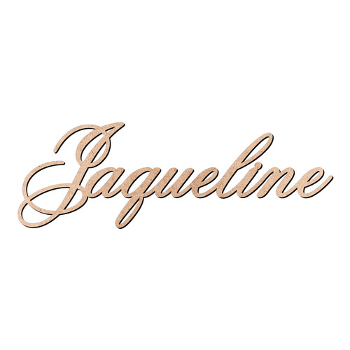 Recorte Jaqueline Old Script / MDF 3mm
