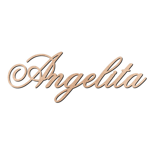 Recorte Angelita Old Script / MDF 3mm