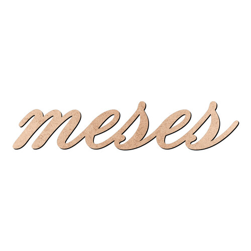 Recorte meses Old Script / MDF 3mm
