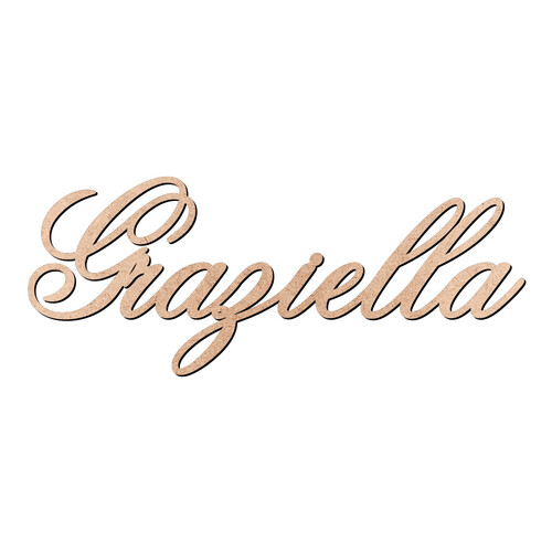 Recorte Graziella Old Script / MDF 3mm