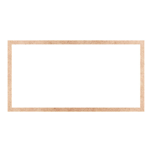 Recorte Moldura Ret 34 x 65 cm Borda 2 cm / MDF 3mm