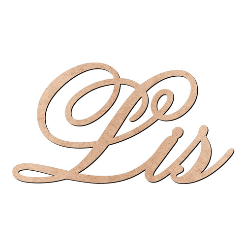 Recorte Lis Old Script / MDF 3mm