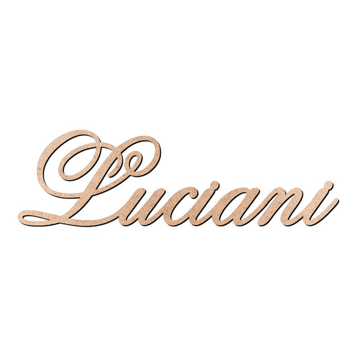 Recorte Luciani Old Script / MDF 3mm