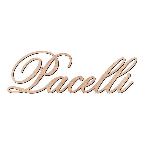 Recorte Pacelli Old Script / MDF 3mm
