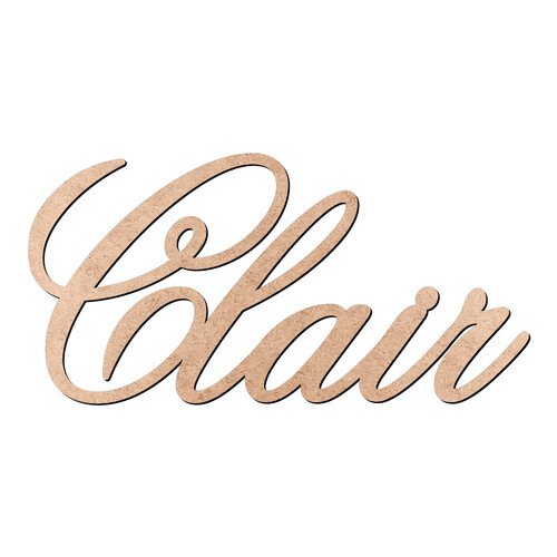 Recorte Clair Old Script / MDF 3mm