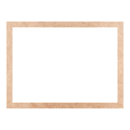 Recorte Moldura Ret 29 x 39 cm Borda 2 cm / MDF 3mm