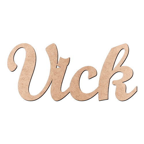 Recorte Vick Script Mt Std / MDF 3mm