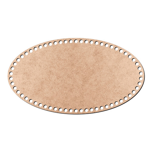 Recorte Base Oval Cesto Fio Malha 15 x 27 cm / MDF 3mm