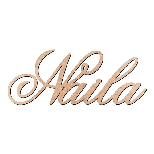 Recorte Naila Old Script / MDF 3mm