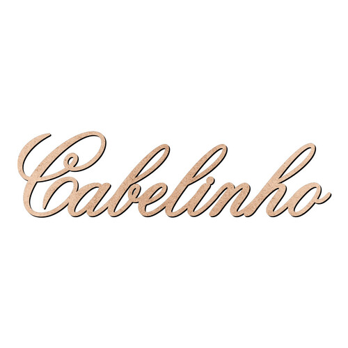 Recorte Cabelinho Old Script / MDF 3mm