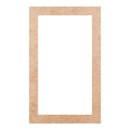 Recorte Moldura Ret 39 x 24 cm Borda 3 cm / MDF 3mm
