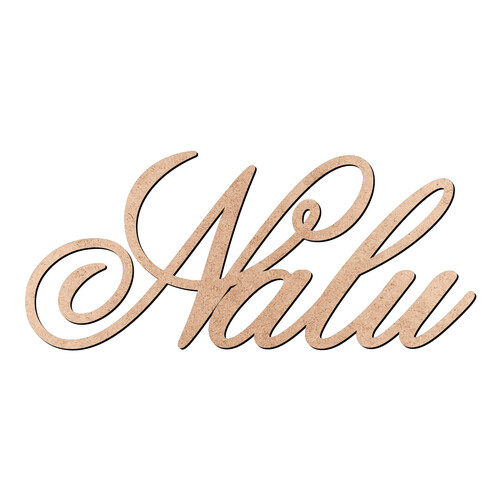 Recorte Nalu Old Script / MDF 3mm
