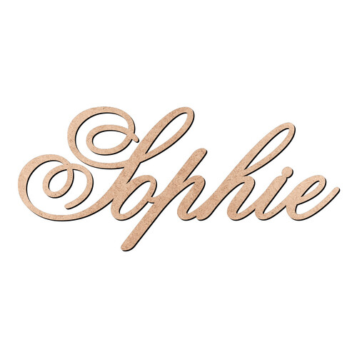 Recorte Sophie Old Script / MDF 3mm