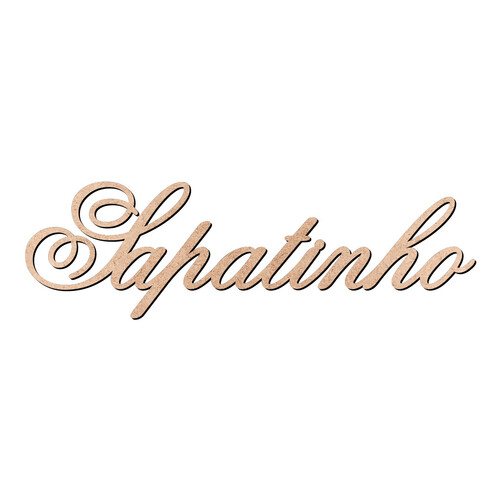 Recorte Sapatinho Old Script / MDF 3mm