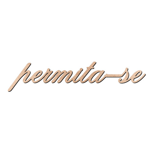 Recorte permita-se Old Script / MDF 3mm