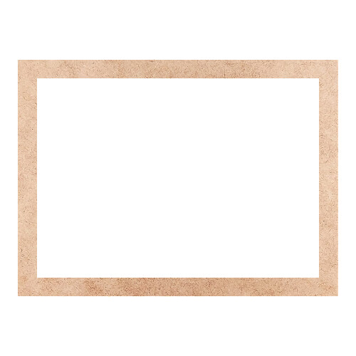 Recorte Moldura Ret 37 x 50 cm Borda 3 cm / MDF 3mm