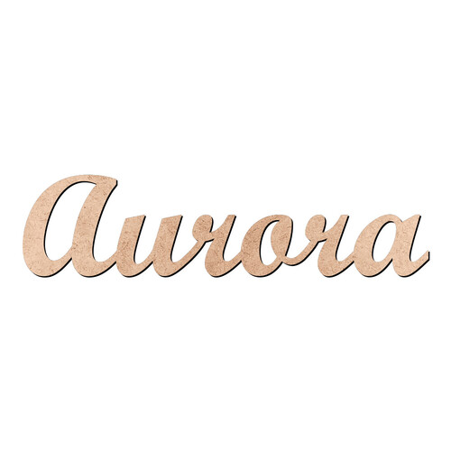 Recorte Aurora Script Mt Std / MDF 3mm