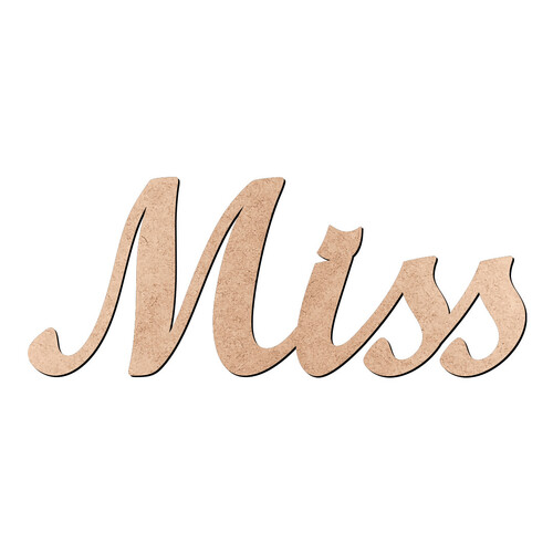 Recorte Miss Script Mt Std / MDF 3mm