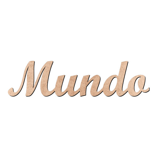 Recorte Mundo Script Mt Std / MDF 3mm