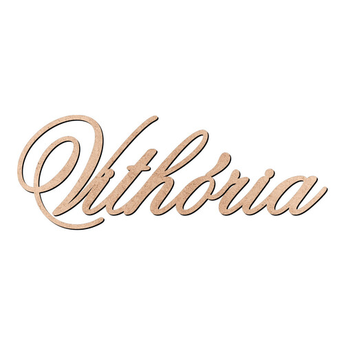 Recorte Vithória Old Script / MDF 3mm