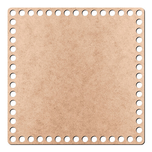 Recorte Base Quadrad Cesto Fio de Malha 18 cm / MDF 3mm