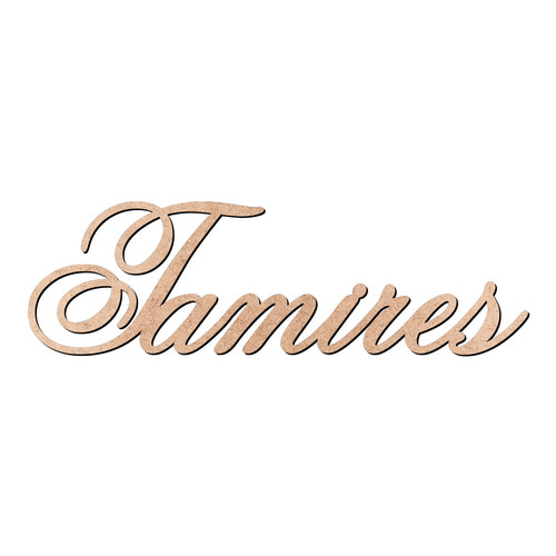 Recorte Tamires Old Script / MDF 3mm