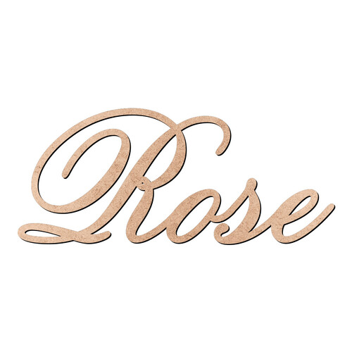 Recorte Rose Old Script / MDF 3mm