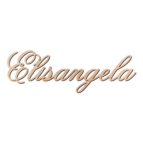 Recorte Elisangela Old Script / MDF 3mm